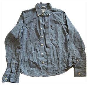 Abercrombie & Fitch Navy & White Muscle Fit Button Down